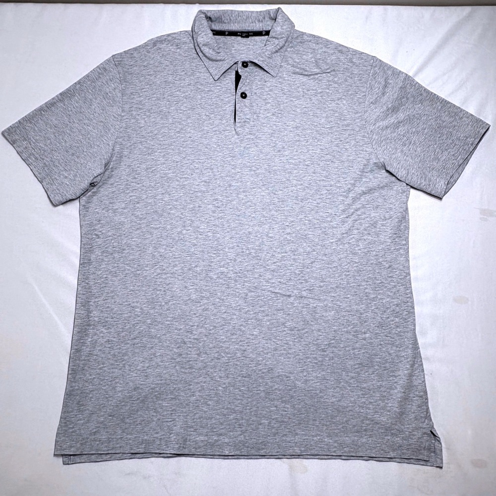 Public Rec Go-To Polo Mens XL Grey Heather Pima Cotton Tencel Stretch Athleisure